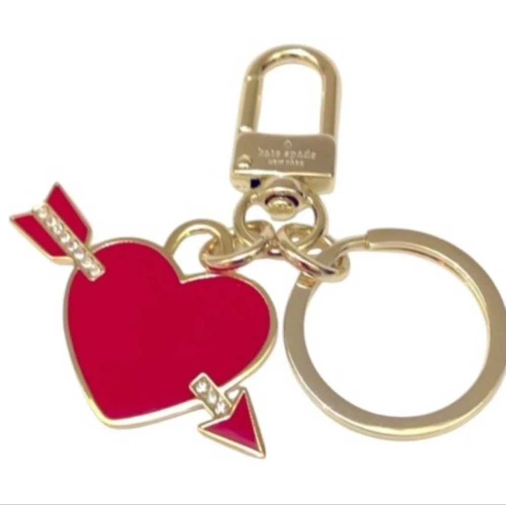 NWT Kate Spade ♠️  Love Shack Metal Keychain Bag Charm